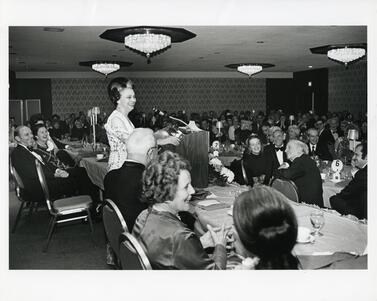 Labor lawyer Bessie Margolin at her retirement dinner, 1972. 