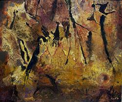A painting of cave art