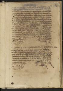 An old document written in Hebrew, with signatures