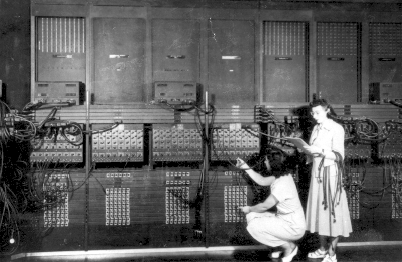Marlyn Wescoff and Ruth Lichterman working on ENIAC