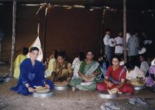 Matzah preparation at the Magen David Synagogue in Bombay, India, 2000. 