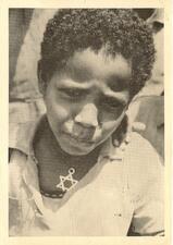 Ethiopian Jewish child with star of David necklace. Around 1980. 