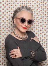 Joyce Carpati in Karen Walker Sunglasses