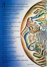 "Merger Poem Poster" by Judy Chicago, 1988