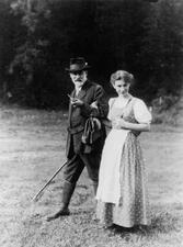 Anna Freud and Sigmund Freud in the Dolomite Alps, Italy, 1913