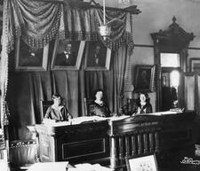 Hattie Henenberg, Hortense Ward, and Ruth Brazzil in the the Texas Supreme Court, 1925