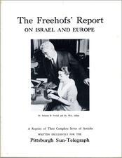 Cover for a reprint of articles written by the Freehofs, including a photograph of Lillian typing while her husband looks over her shoulder