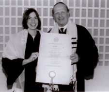 Naamah Kelman standing beside Alfred Gottschalk, President of HUC-JIR at her ordination in Israel, 1992