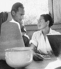 Gertrude and Otto Natzler at Brandeis Camp circa 1956-1960