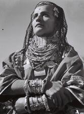 A Yemenite Habani Woman in Traditional Dress. 1946. 