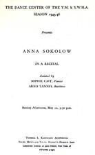 Anna Sokolow's Recital at New York's 92nd Street Y, circa 1945, Page 1