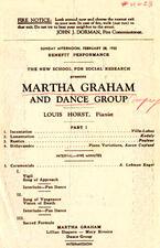 Performance by Martha Graham's Dance Company, 1932, Page 1