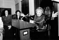 Bella Abzug Speaking at Women, March 18, 1988