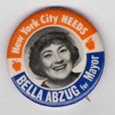 Bella Abzug's Mayorial Campaign Pin