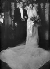 Edna Barrabee and Paul Barrabee on Their Wedding Day, 1936