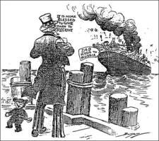 Cartoon of Emma Goldman's Deportation, 1919