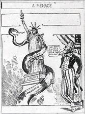 "Menace Subject: Free Speech" Cartoon from the "San Diego Union" Expressing American Hostility to the Anarchist Movement, May 18, 1912