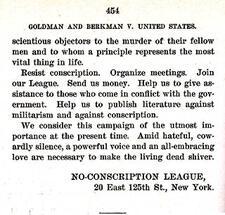 Manifesto of the No-Conscription League circa 1917, page 4