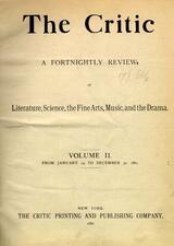 "The Critic: A Fortnightly Review" Volume 2 Cover Page, 1882