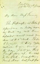 Letter from Ralph Waldo Emerson to Emma Lazarus, page 1