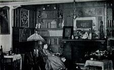 Helena de Kay Gilder and Son in the Gilders' Studio