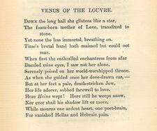 "Venus of the Louvre," by Emma Lazarus, 1889