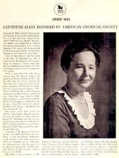 Article from Burroughs Wellcome Newsletter Announcing Gertrude Elion's Receipt of the American Chemical Society's Garvan Medal, 1968
