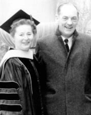 Gertrude Elion and Dr. George Hitchings at George Washington University, 1969