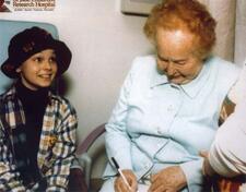 Gertrude Elion and a Young Leukemia Patient, 1995