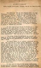 Gertrude Weil's Presidential Address at the Fifth Annual Conference of the North Carolina Association of Jewish Women, February 28-March 1, 1926, page 1