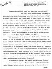 Excerpt from Henrietta Szold's address to 1937 Hadassah Convention, page 1