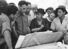 Henrietta Szold and Kibbutz Leaders circa 1940