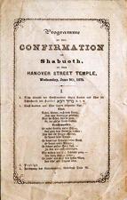 Henrietta Szold's Religious Confirmation at Oheb Shalom Congregation, 1875