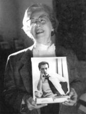 Jeanne Manford with a Photograph of Marty, 1993