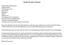 Ezella's Kosher Collards Recipe