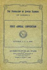 Federation of Jewish Farmers of America Convention Booklet, October 1909