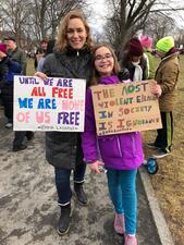 Judith and daughter at the 2017 Women’s March in Cambridge