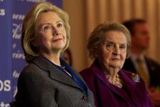 Madeleine Albright and Hillary Clinton