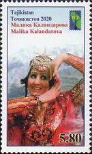 Tajikistan stamp with Malika Kalontarova, 2020