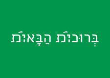 Example of Multi-Gender Hebrew: This phrase can be read as bruchim ha'baim, which means "welcome" in the masculine plural form; or bruchot ha'baot, "welcome" in the feminine plural form. It can also simply be read as a multi-gender phrase, as denoted by the marks above each of the words in the phrase. 