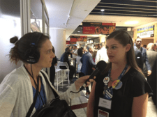 Nahanni Rous and Elizabeth Schlesinger at the DNC