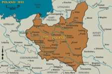 Map of Poland, 1933