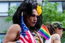 Participant at the Boston Pride Parade, 2013