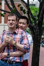 Couple at the Boston Pride Parade, 2013