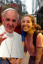 Rising Voices Fellow Rana Bickel with the Pope