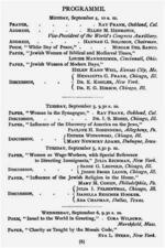 Jewish Women's Congress Proceedings, Chicago, 1893, page 1