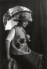 Sonia Delaunay wearing Casa Sonia creations, Madrid, c.1920.