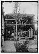 Bukharan Jews during Sukkot circa 1900. Library of Congress.