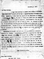 Letter to Emma Goldman from Lillian Wald, December 5, 1910 