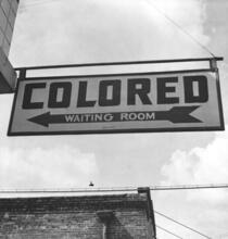 Sign for Colored Waiting Room, 1943